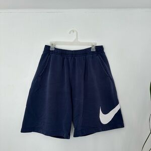 Nike Navy Blue Sweatpant-Style Shorts